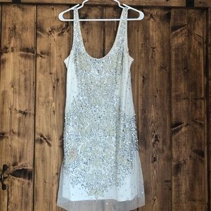 Cache white beaded dress